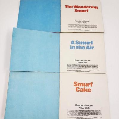 VINTAGE SMURF 3 PIECE COLLECTABLE READING BOOKS