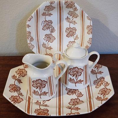 Vintage Royal Staffordshire Lotus Ironstone by J & G Meakin England dinner ware - 43 pieces