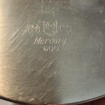 Vintage Mid-Century Silverplate Teaset, stamped "Mercury 600" - Teapot, creamer, sugar