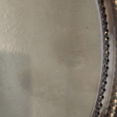 Lot of 3 Rogers Brothers Silverplate Round Serving Trays - 14 3/4, 12 1/4