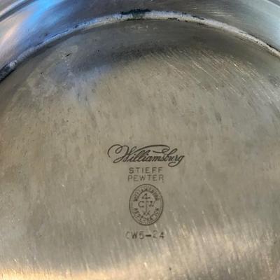 Williamsburg Steiff Pewter 7 1/4" footed bowl