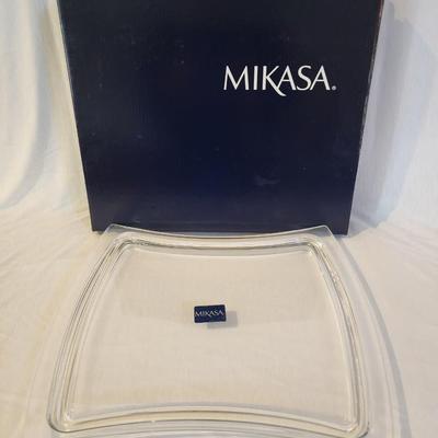 Lot of 2 Mikasa "Wings" 11.75" footed platters with original boxes.