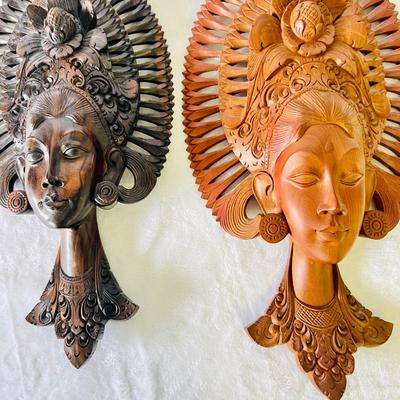 Indonesian Style Carved Wooden Wall Hangings (BR-JM)