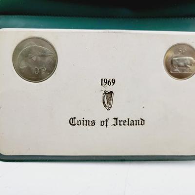 VINTAGE COINS OF IRELAND - LAST STERLING & 1ST DECIMAL COLLECTION