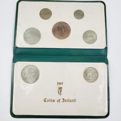 VINTAGE COINS OF IRELAND - LAST STERLING & 1ST DECIMAL COLLECTION