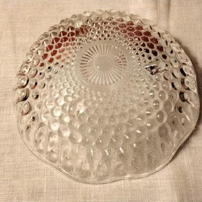 Vintage Anchor Hocking AH 16 Clear pattern clear glass 3 footed Candy Dish.