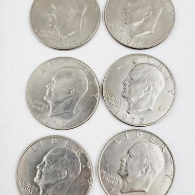 1971/72/74 DWIGHT D. EISENHOWER (D) $1 COIN COLLECTION