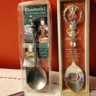Commerative Spoons and Thimble From England