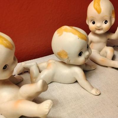 Three adorable Vintage Porcelain Rare Kewpie Dolls! A.A. Importing Co. Piano Babies circa 1960
