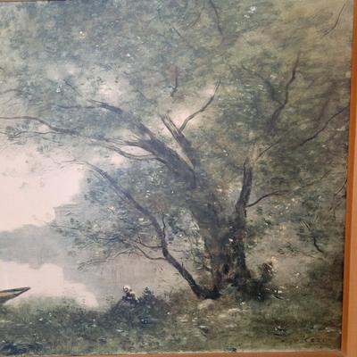 Framed Print of Boatman of Morte by Fontaine Corot (LR-DW)