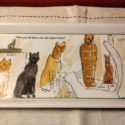 Cat Tray From The British Museum *Price Tag in Pounds*