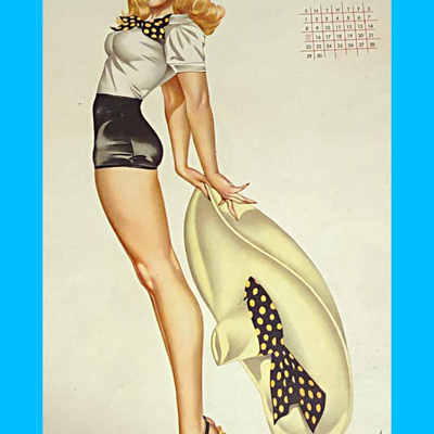 May - October 1946 Alberto Vargas Pin Up Girl Calendar Pages