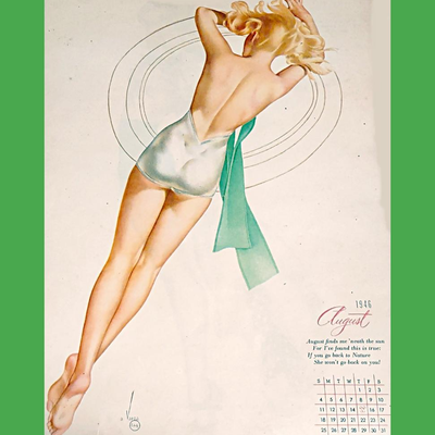 May - October 1946 Alberto Vargas Pin Up Girl Calendar Pages