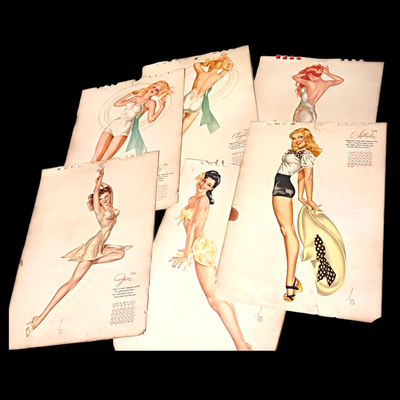 May - October 1946 Alberto Vargas Pin Up Girl Calendar Pages