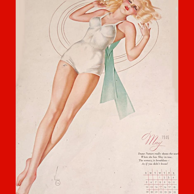 May - October 1946 Alberto Vargas Pin Up Girl Calendar Pages