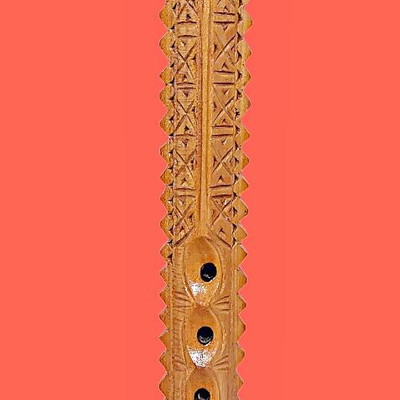 2 Carved Wooden Flutes
