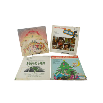 4 Vintage Children's' Vinyl Records