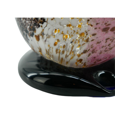 Murano Style Hand-Blown Glass Art Pelican with Fish