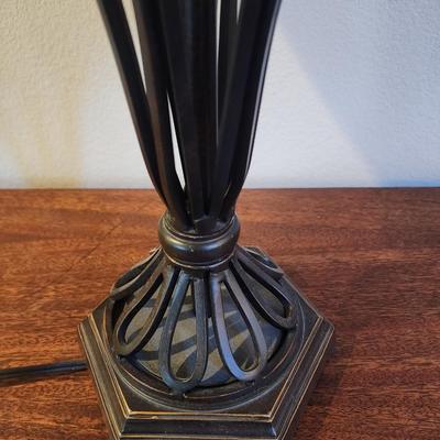 27" Tall metal 2 bulb table lamp