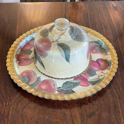 Vintage Signed Lesley Roy Large Cheese Platter