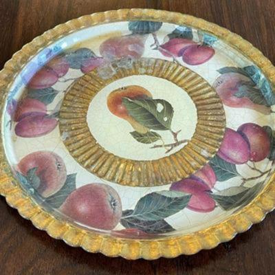 Vintage Signed Lesley Roy Large Cheese Platter