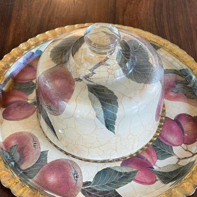 Vintage Signed Lesley Roy Large Cheese Platter