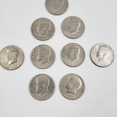 PRESIDENT KENNEDY BICENTENNIAL 1976 1/2 DOLLAR SET OF 9