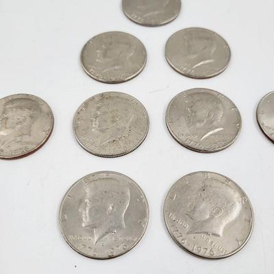 PRESIDENT KENNEDY BICENTENNIAL 1976 1/2 DOLLAR SET OF 9