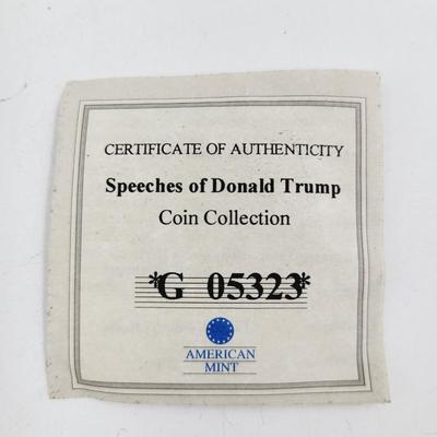 AMERICAN MINT SPEECHES OF DONALD TRUMP COIN - CU LAYERED In 24 KT GOLD