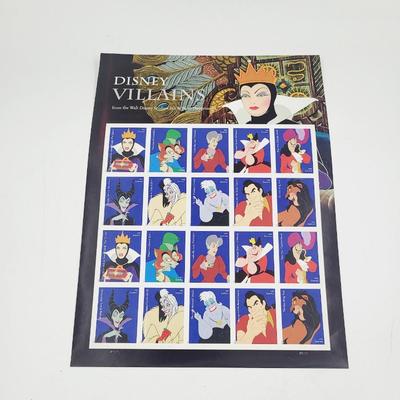 DISNEY VILLIANS COLLECTABLE STAMP SHEET (BUT ARE THEY REALLY VILLIANS OR MISUNDERSTOOD)