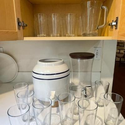 Lot 38 Drink Dispenser Glasses Pitcher