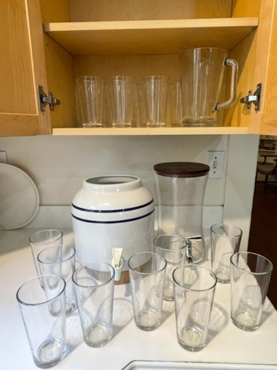 Lot 38 Drink Dispenser Glasses Pitcher