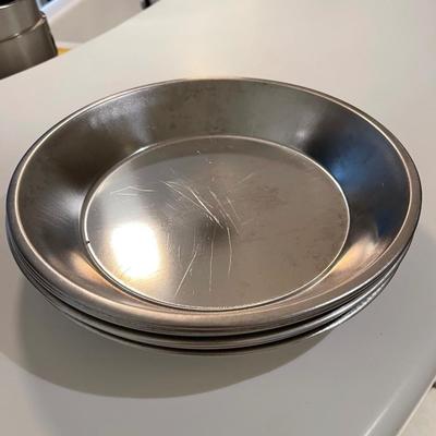 Six Vintage Aluminum Pie Plates