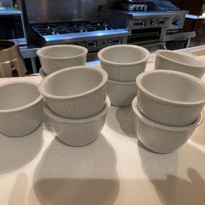 Vintage BIA Commercial Cordon Bleu Set of 11 White Porcelain SoufflÃ© Dish