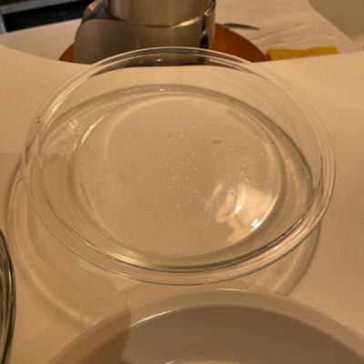 Two Vintage Pyrex and One Vintage Corningware Pie Plates