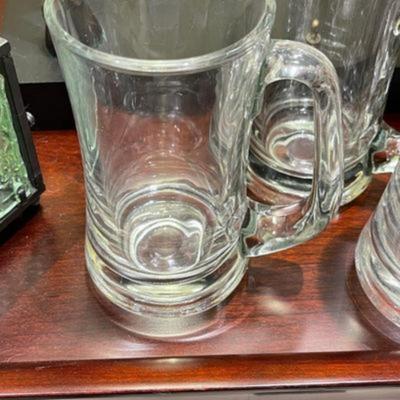 Four Hand Blown Vintage Beer Mugs