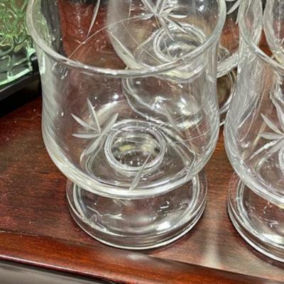 Beautiful Vintage Etched Floral Set of Glasses - 24 Pieces