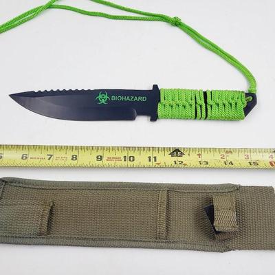 WARTECH ZOMBIE K-1010-12-BK-WJ SURVIVAL KNIFE w/ SHEALTH
