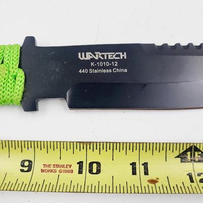 WARTECH ZOMBIE K-1010-12-BK-WJ SURVIVAL KNIFE w/ SHEALTH