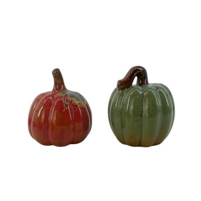 Two Pottery Pumpkins