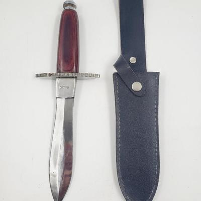 BEAUTIFUL PAKISTAN MADE HUNTING KNIFE W/ BELT SHEALTH