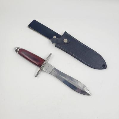 BEAUTIFUL PAKISTAN MADE HUNTING KNIFE W/ BELT SHEALTH