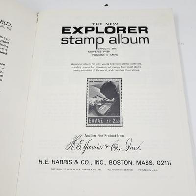 HARRIS EXPLORER WORLD WIDE POSTAGE STAMP ALBUM
