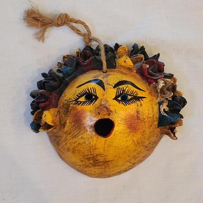 Set of 4 Vintage Mexican Folk Art Coconut Shell Masks