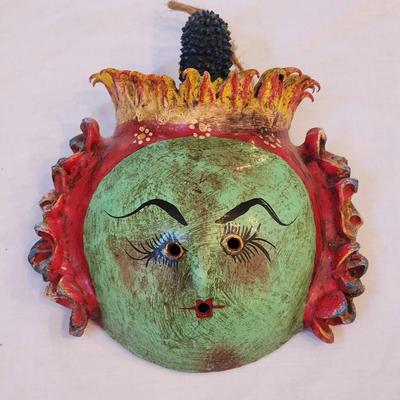 Set of 4 Vintage Mexican Folk Art Coconut Shell Masks