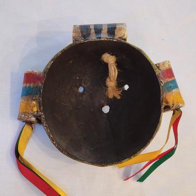 Set of 4 Vintage Mexican Folk Art Coconut Shell Masks