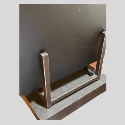 Cute Faux Wood Look Home Decor on Heavy Metal Stand
