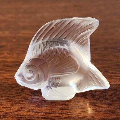 Stunning Lalique Art Glass Angel Fish