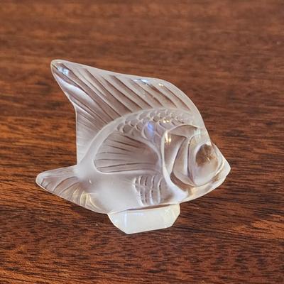 Stunning Lalique Art Glass Angel Fish