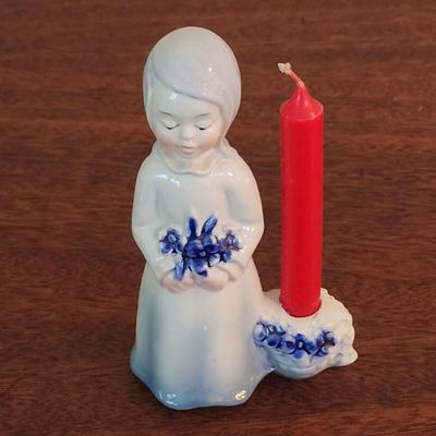 Lot of 3 Blue and White Christmas decorations: Goebel, Lladro, Roman